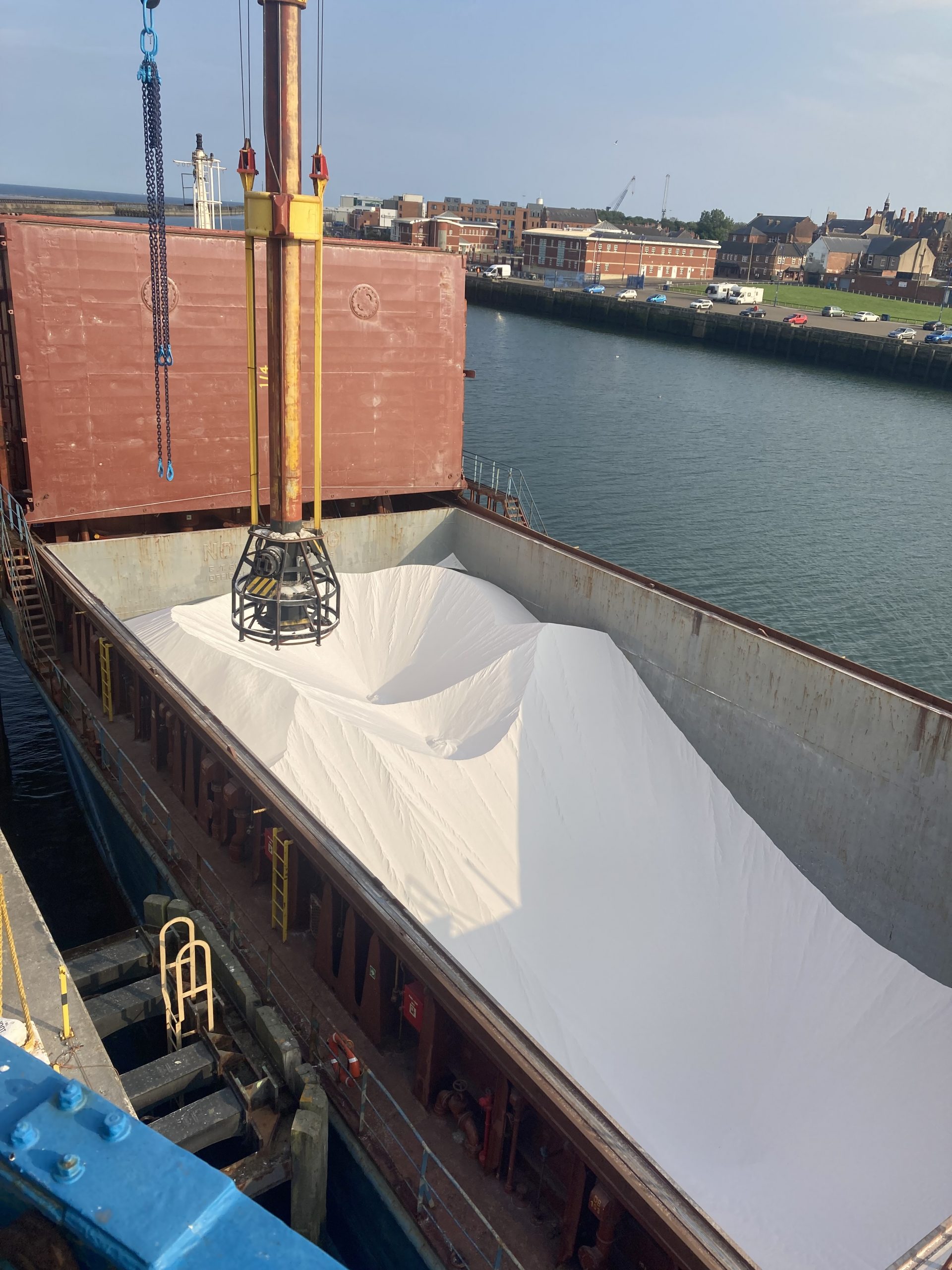 Alumina shipment at the Port of Blyth SUF (Ship Unloading Facility)