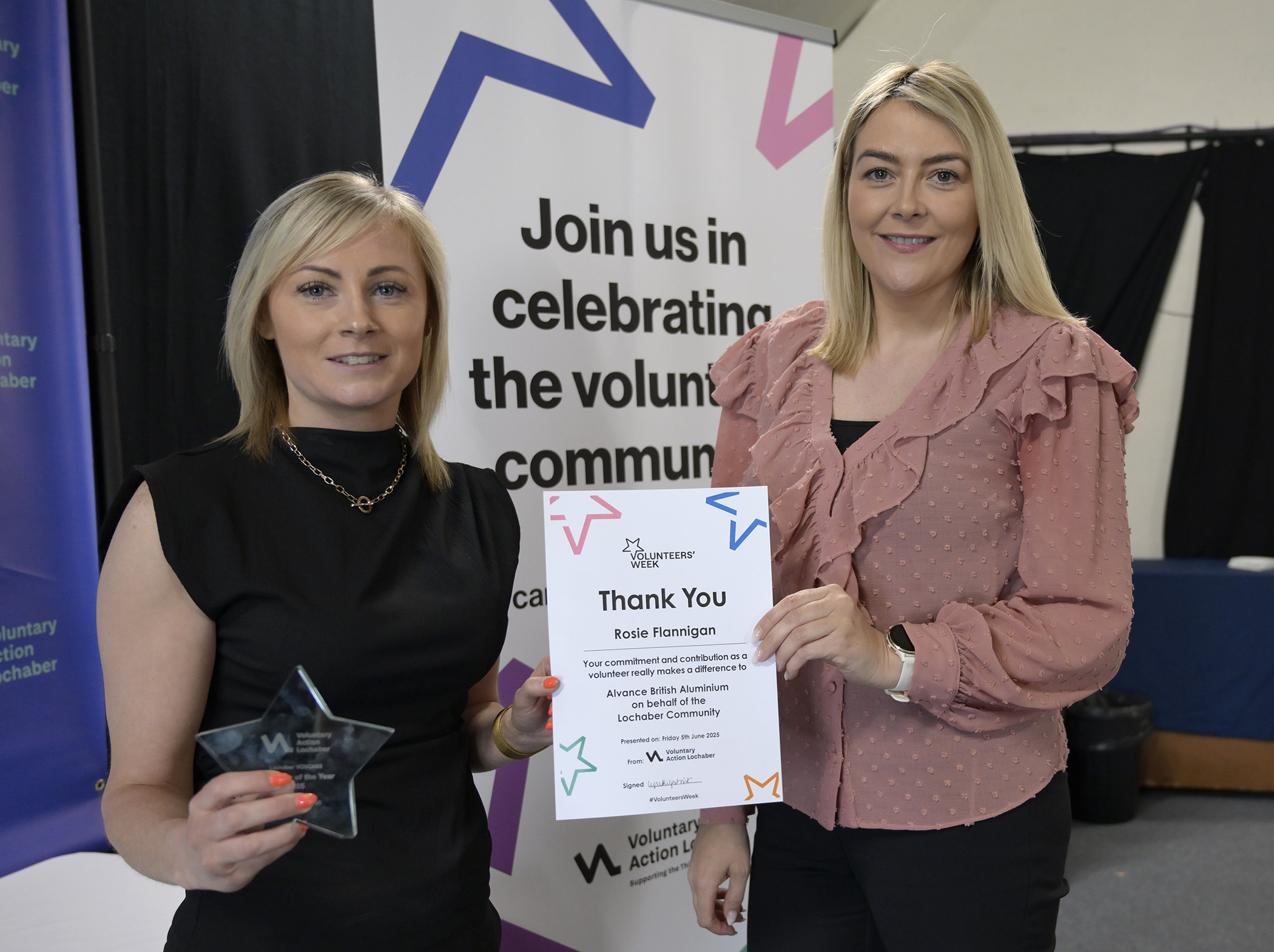 Celebrating Rosie Flannigan as ‘Volunteer of the Year’ at the Voscars